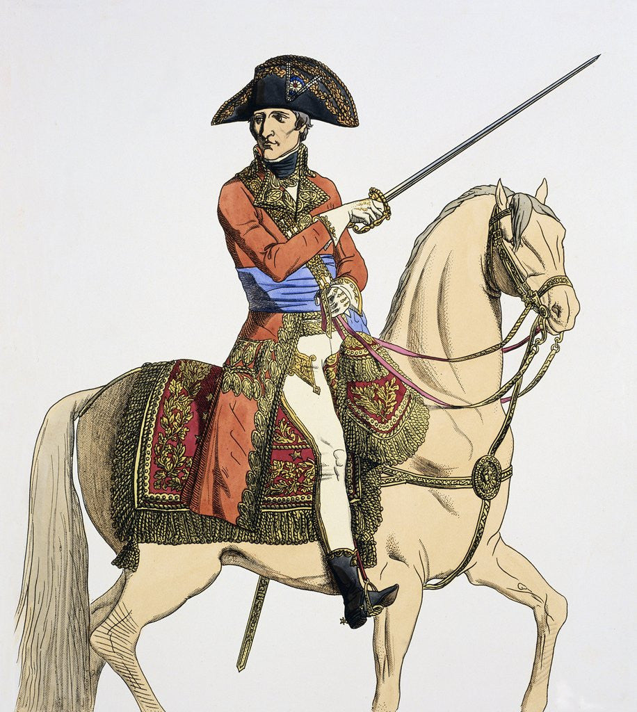 Detail of Print Depicting Napoleon Bonaparte on Horseback by Anonymous
