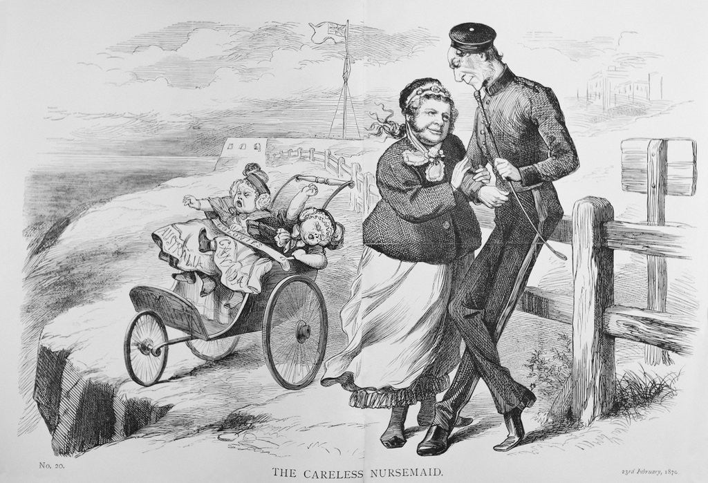 Detail of The Careless Nursemaid Political Cartoon by Anonymous