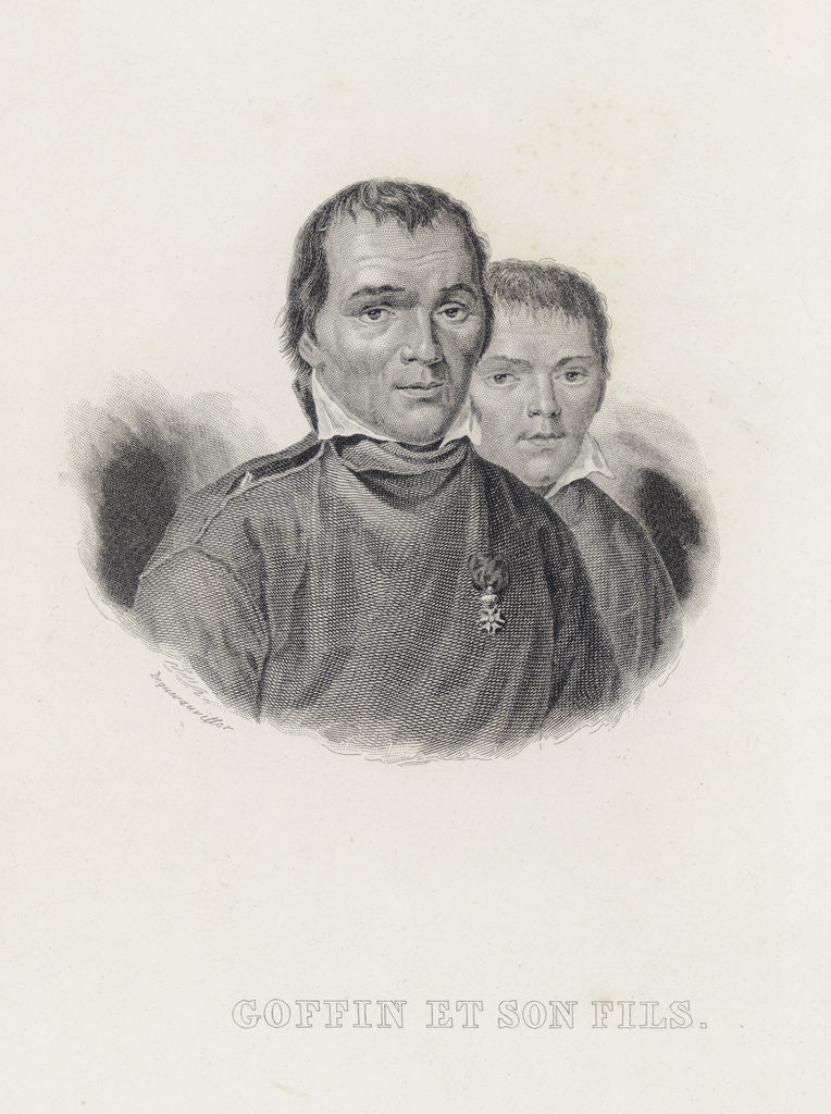 Detail of Goffin and his Son by Francois Dequevauviller
