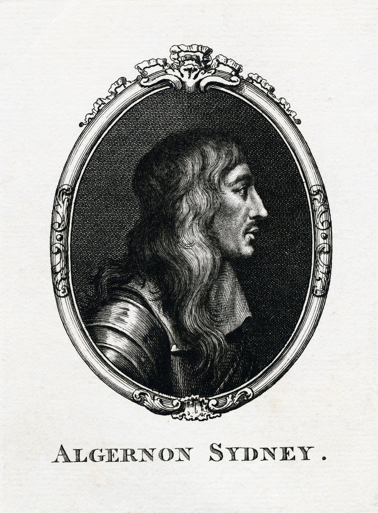 Detail of Algernon Sydney Engraving by Anonymous
