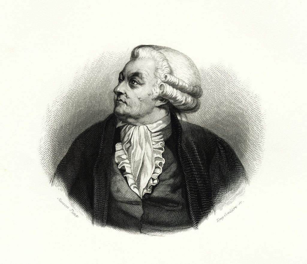 Detail of Honore Gabriel Riqueti, Comte de Mirabeau Engraving by Tony Goutiere