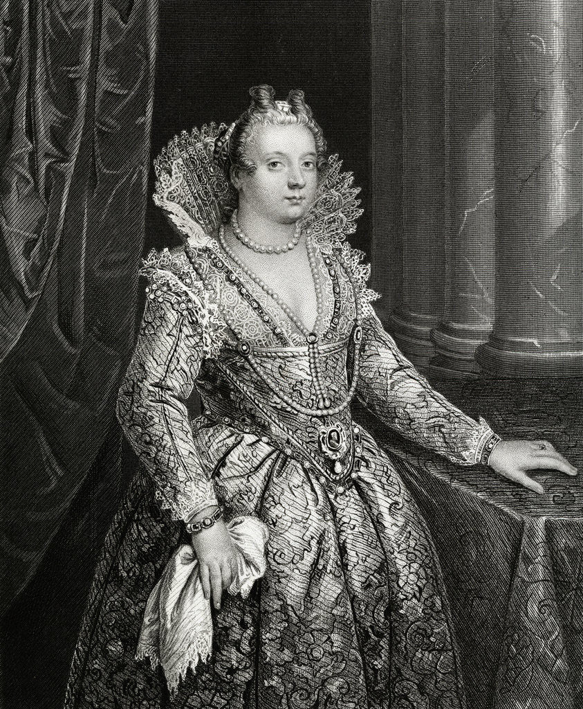 Detail of Marie de Medici Engraving by William French