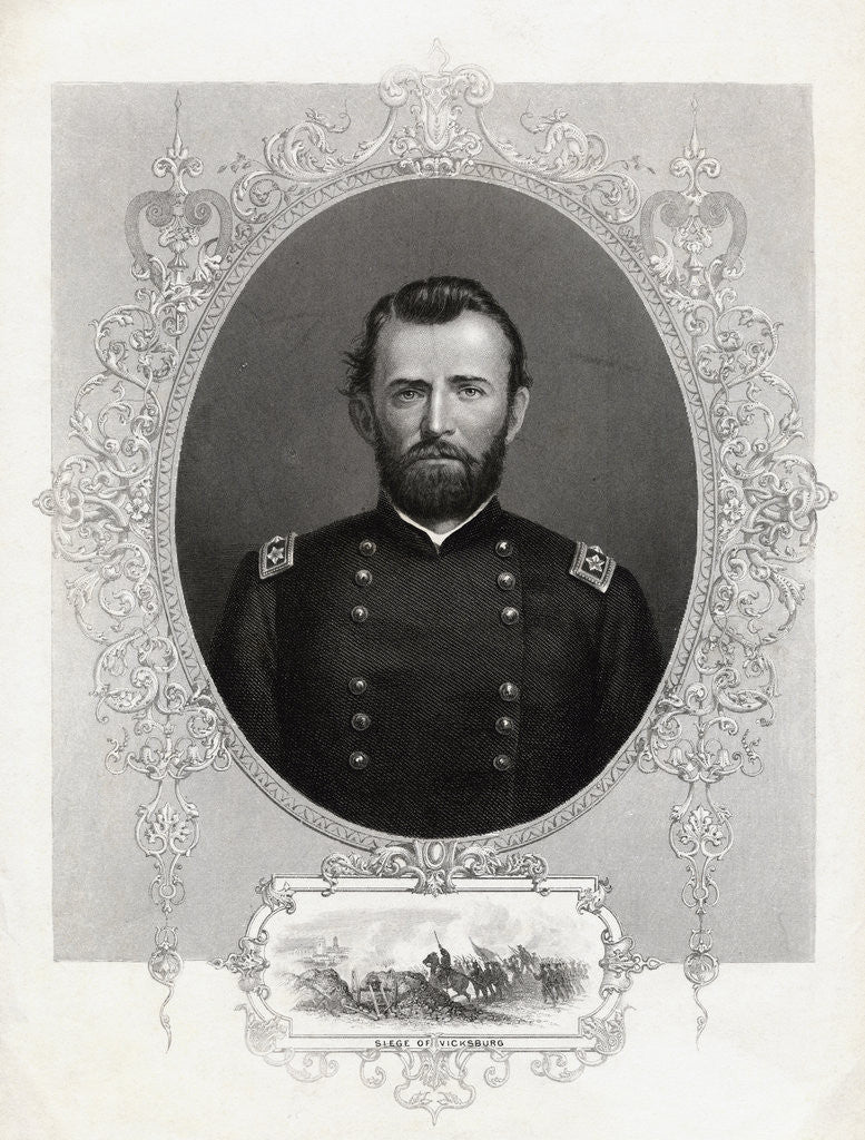 Detail of General Ulysses S. Grant Engraving by Corbis