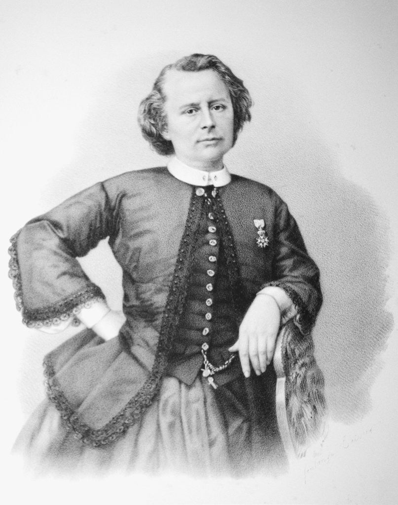 Detail of Rosa Bonheur Engraving by Louis Emmanuel Soulange Teissier