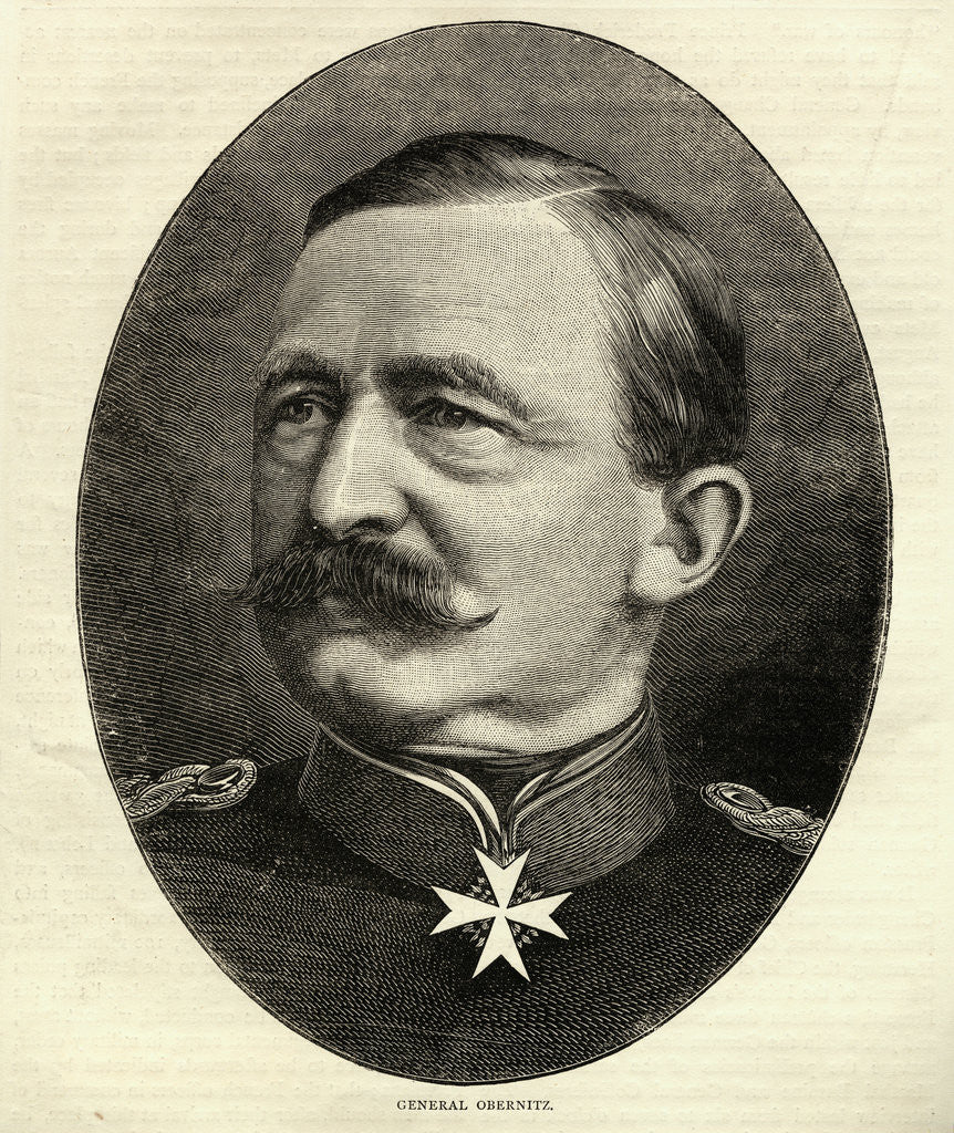 Detail of General Obernitz Print by Anonymous