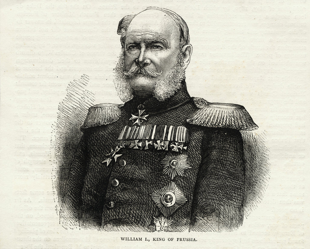 Detail of William I, King of Prussia Print by Anonymous
