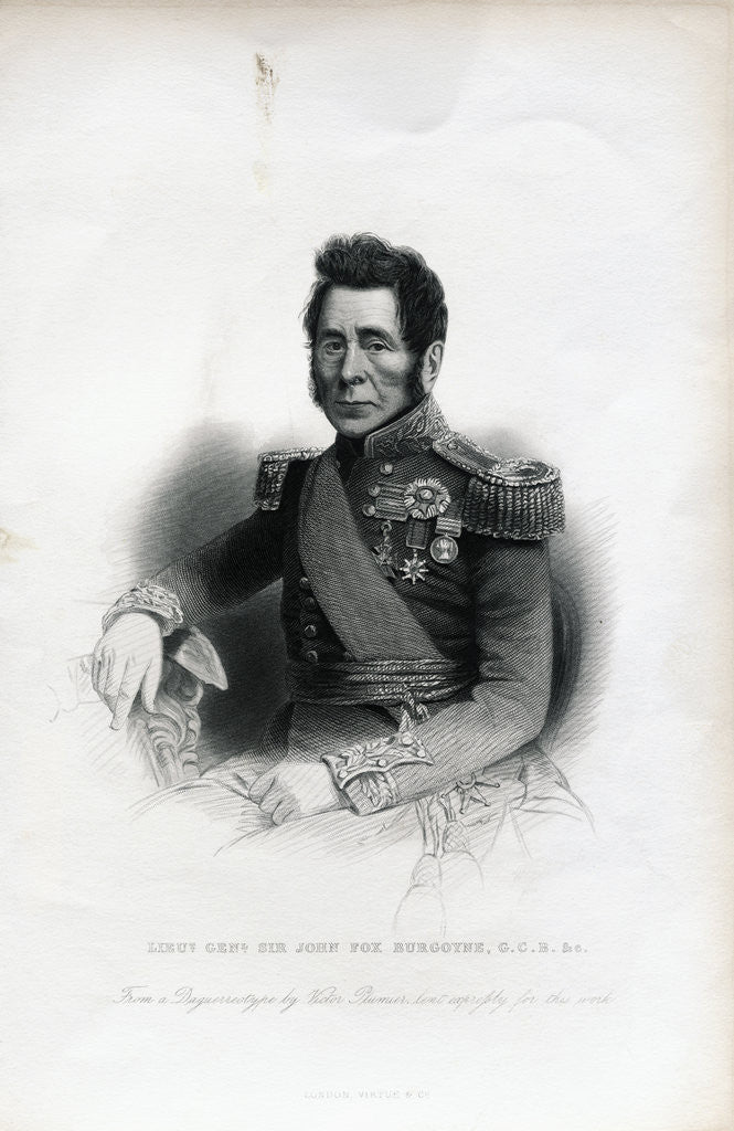 Detail of Lieutenant General Sir John Fox Burgoyne Engraving by Anonymous