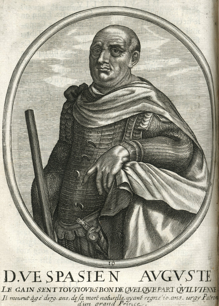 Detail of D.Vespasien Augustea Engraving by Anonymous