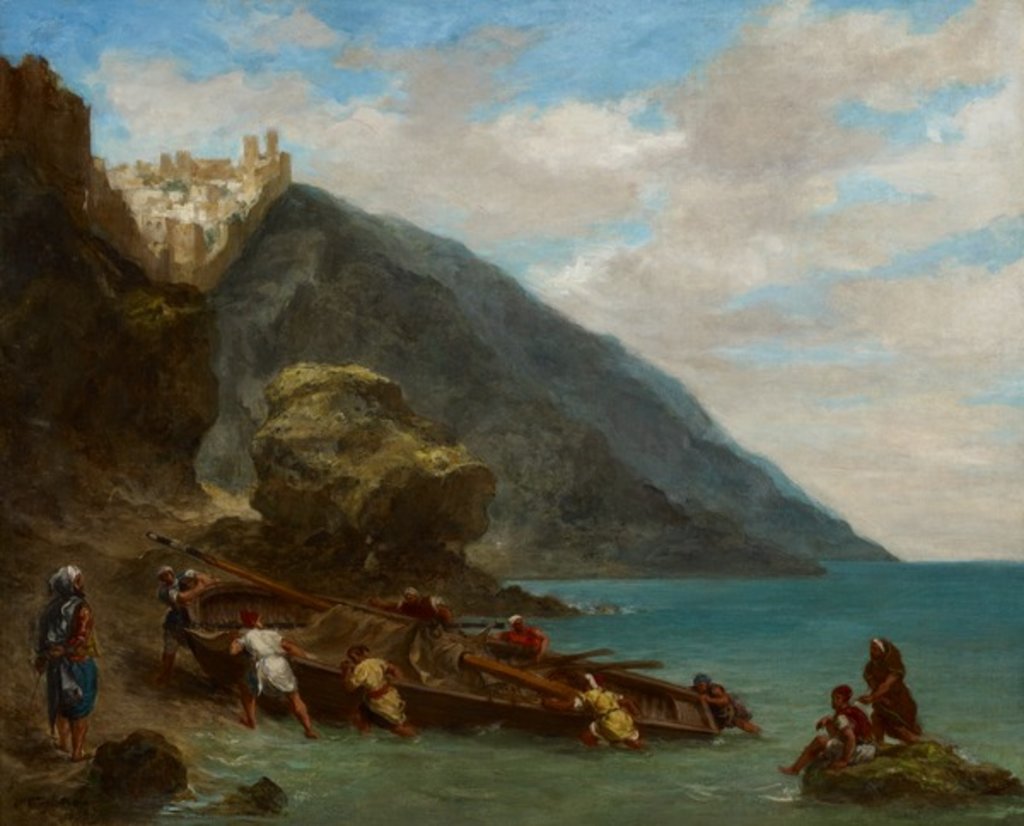 Detail of View of Tangier from the Seashore, 1856-8 by Ferdinand Victor Eugene Delacroix
