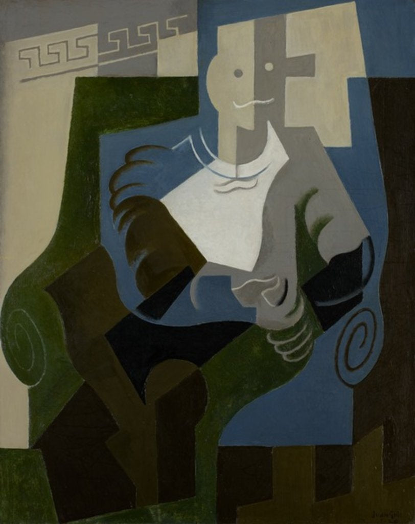 Detail of Seated Harlequin, c.1920 by Juan Gris