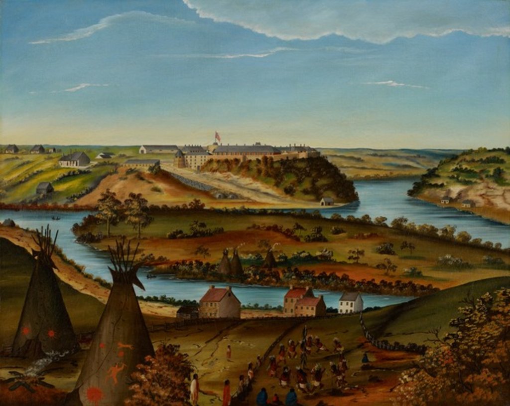 Detail of View of Fort Snelling, c.1850 by Edward K. Thomas