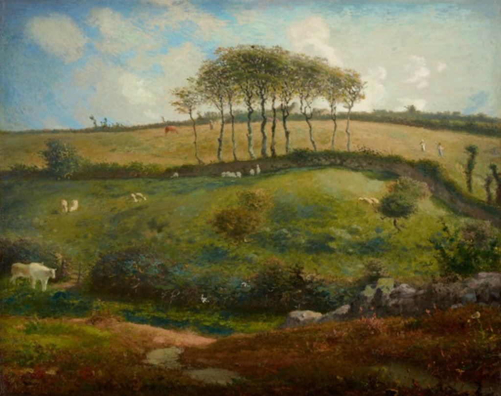 Detail of Pasture near Cherbourg, 1871-2 by Jean-Francois Millet