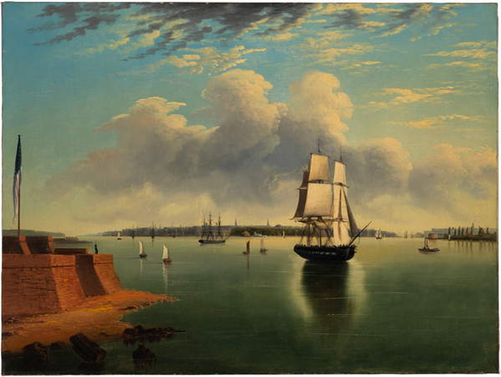 Detail of View of New York, 1841 by James Fulton Pringle