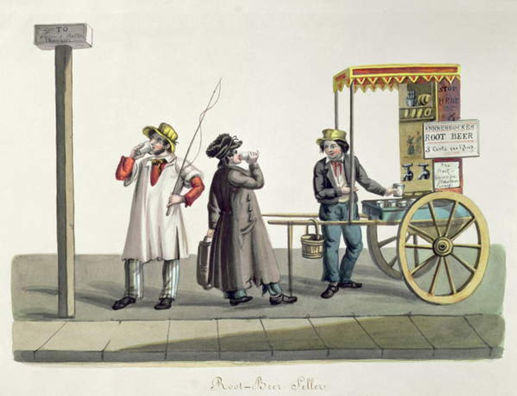 Detail of Root Beer Seller, c.1840 by Nicolino Calyo