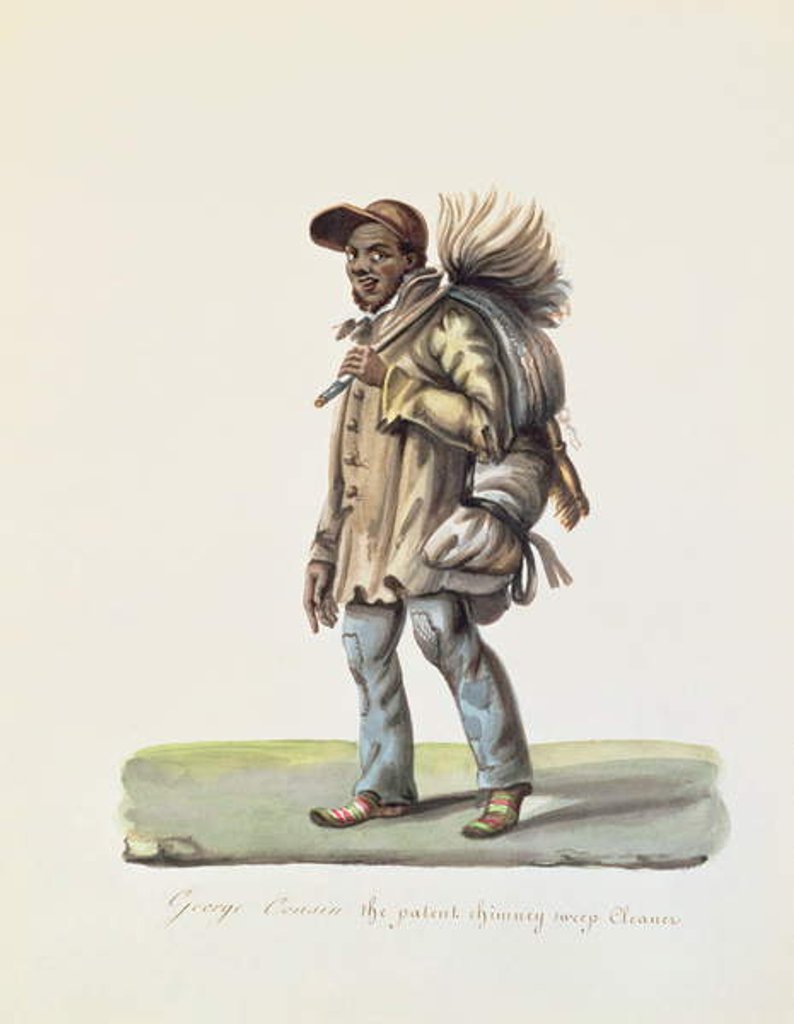 Detail of George Cousin, the Patent Chimney Sweep Cleaner by Nicolino Calyo
