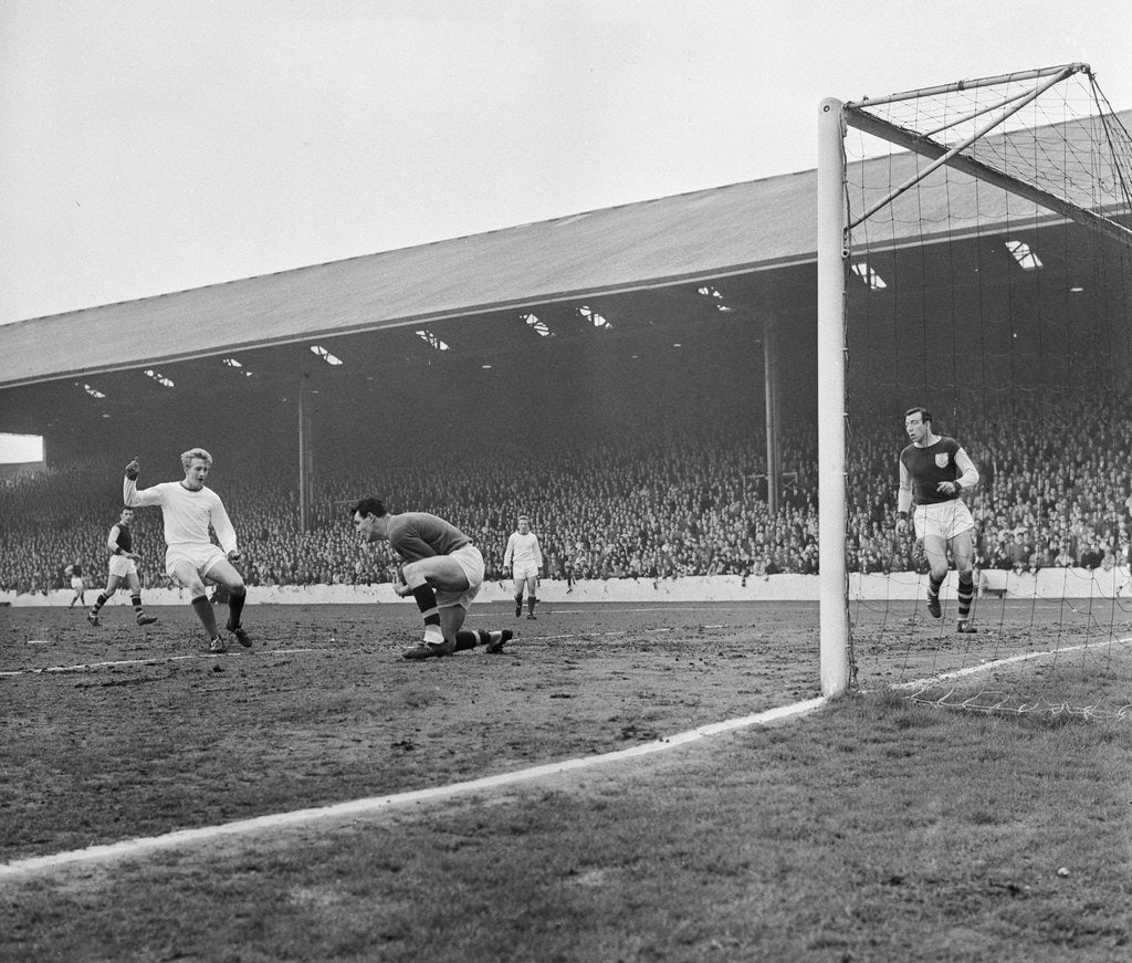 Detail of English League Division One match at Turf Moor. Burnley 0 v Manchester United 1. by Thomas