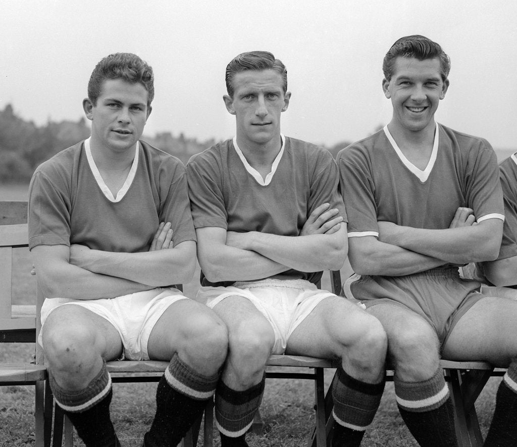 Detail of Manchester United players pose for a photograph by Park