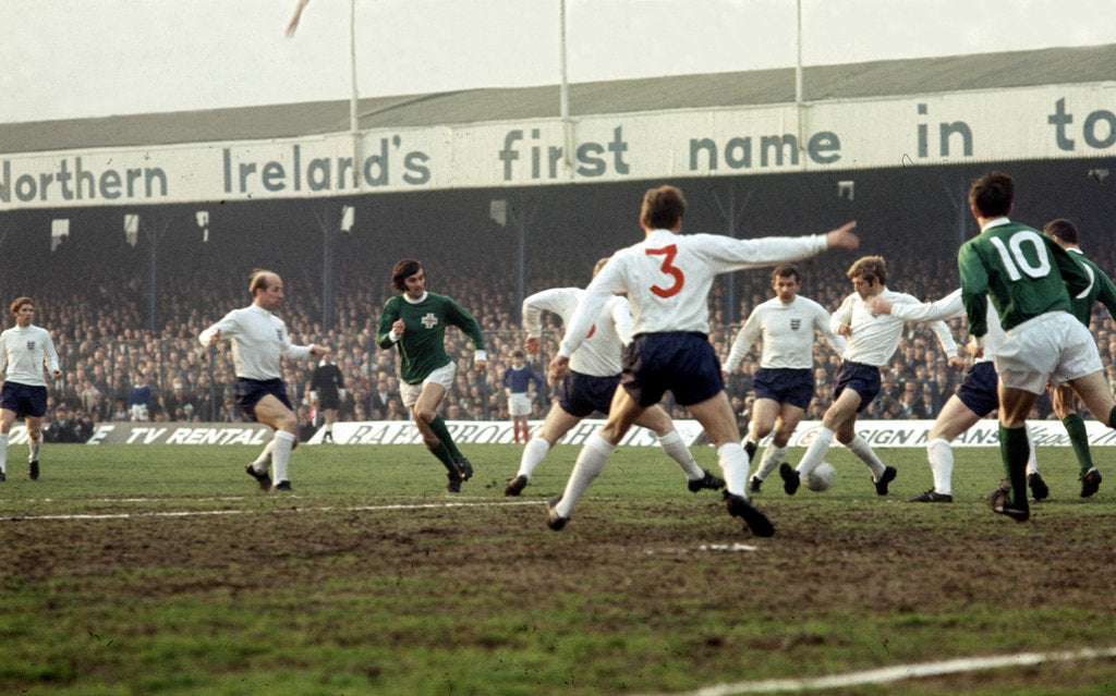 Detail of Ireland v England British Home Championship match at Windsor Park by C. Paterson