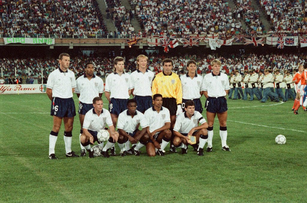 Detail of 1990 World Cup First Round Group F match in Cagliari, Italy. England 0 v Holland 0. by Albert Cooper