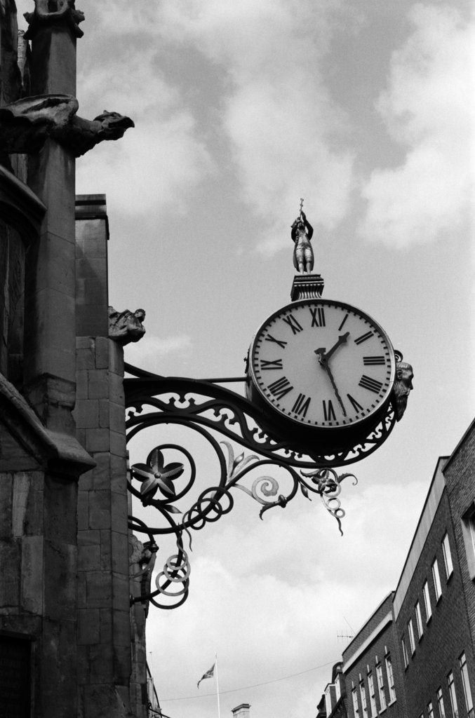 Detail of St. Martin-Le-Grand Clock on Coney Street, York by Howard Jones