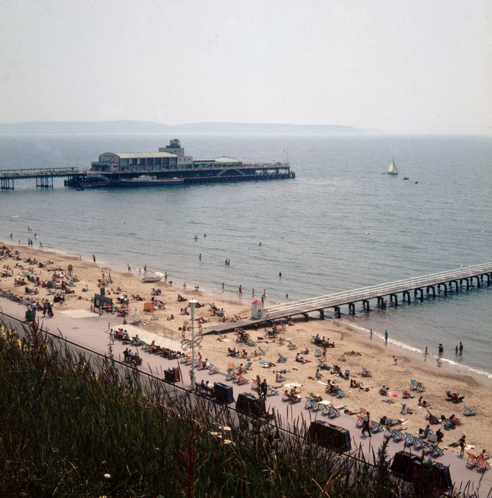 Detail of The pier at Bournemouth as seen from the East Cliffs by Library