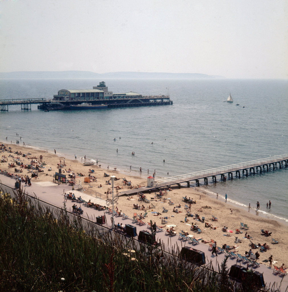The pier at Bournemouth as seen from the East Cliffs by Library