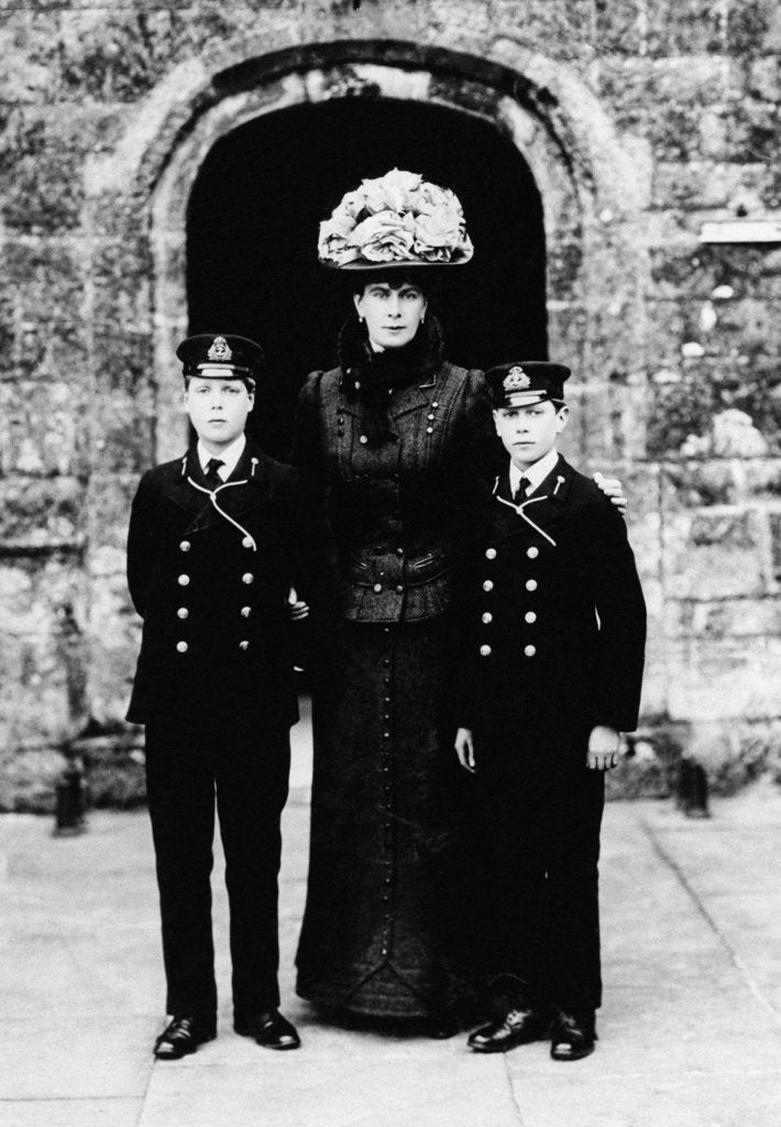 Queen Mary with Prince Edward and Prince Albert by Staff