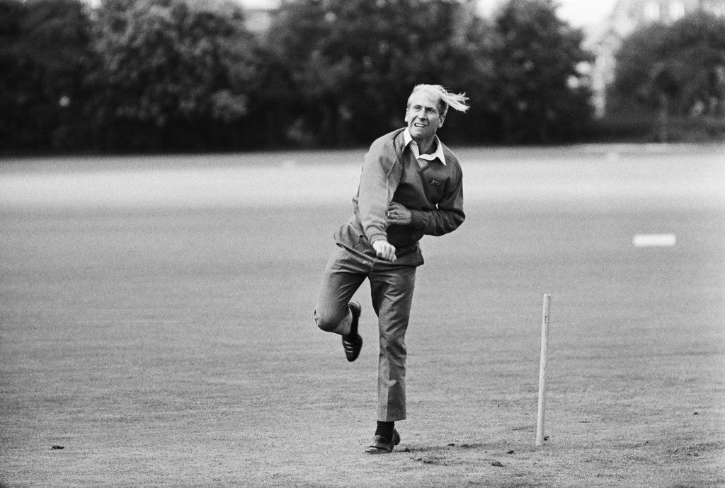 Detail of Bobby Charlton relaxes with a game of cricket the day before taking part in the World Cup Final by Anonymous