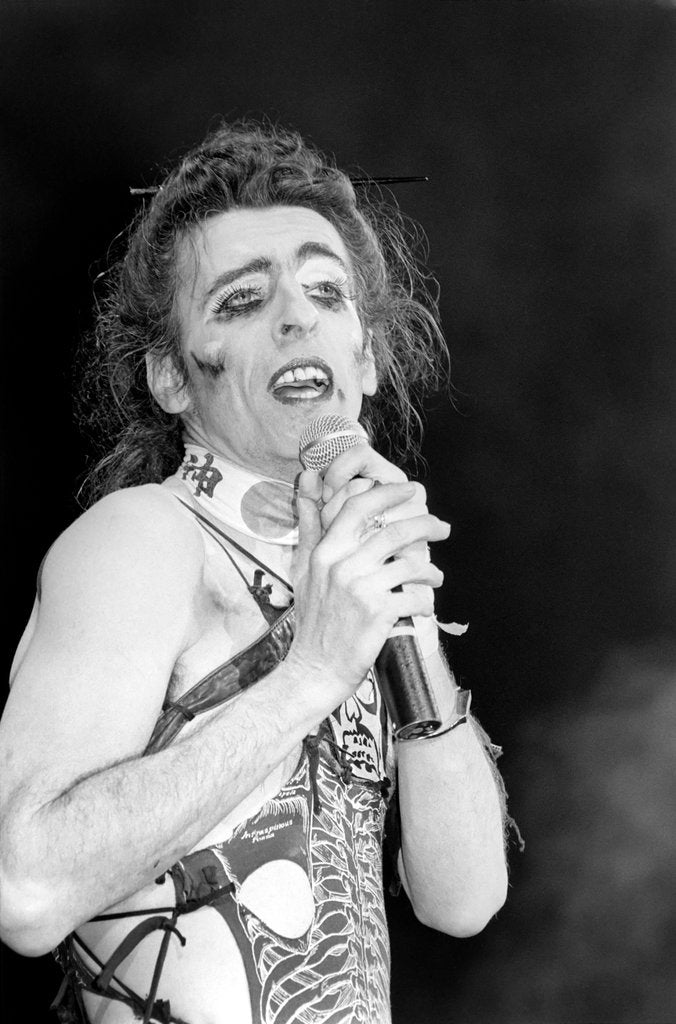 Detail of Alice Cooper in concert at the Hammersmith Odeon 1982 by Anonymous