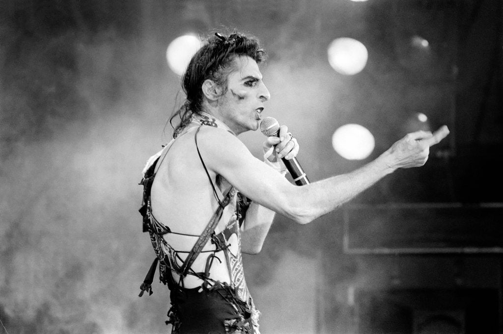 Detail of Alice Cooper in concert at the Hammersmith Odeon 1982 by Anonymous