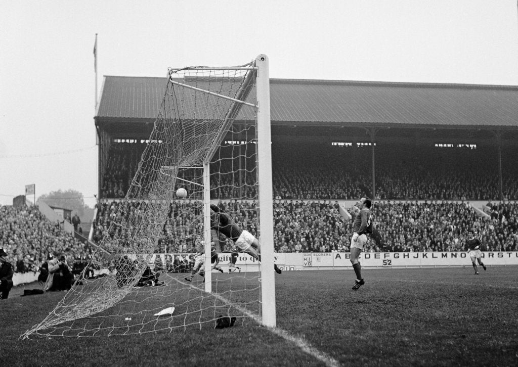 Detail of English League Division One match at Hillsborough. Sheffield Wednesday 1 v Manchester United 1. by M. Williams