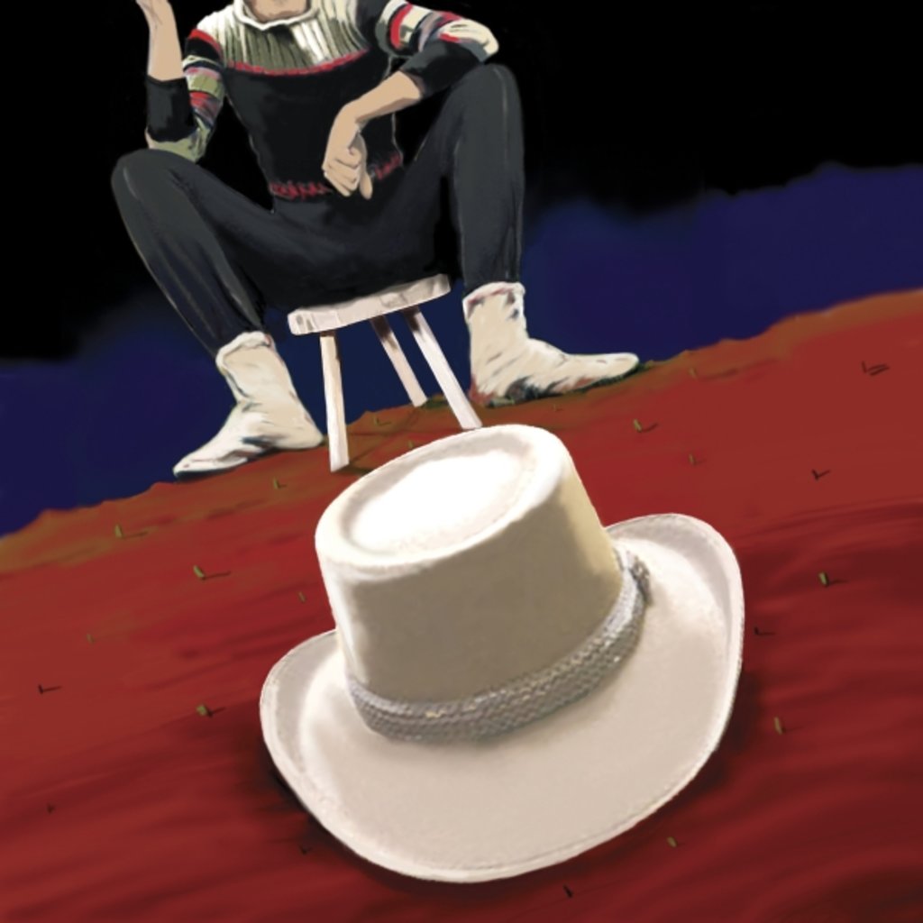 Detail of The White Hat, 2008 by Marjorie Weiss