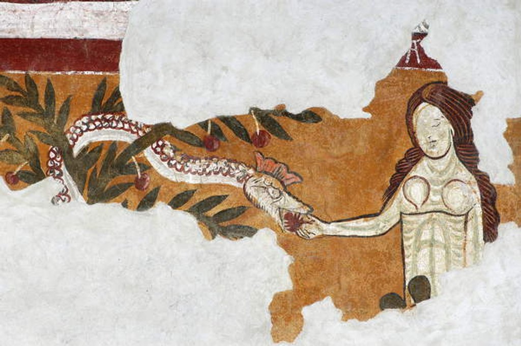 Detail of Eve and the snake by Italian School