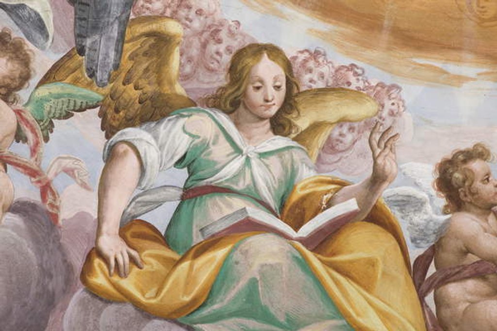 Detail of Angel and putti by Giovanni Mauro della (c.1575-1640) Rovere