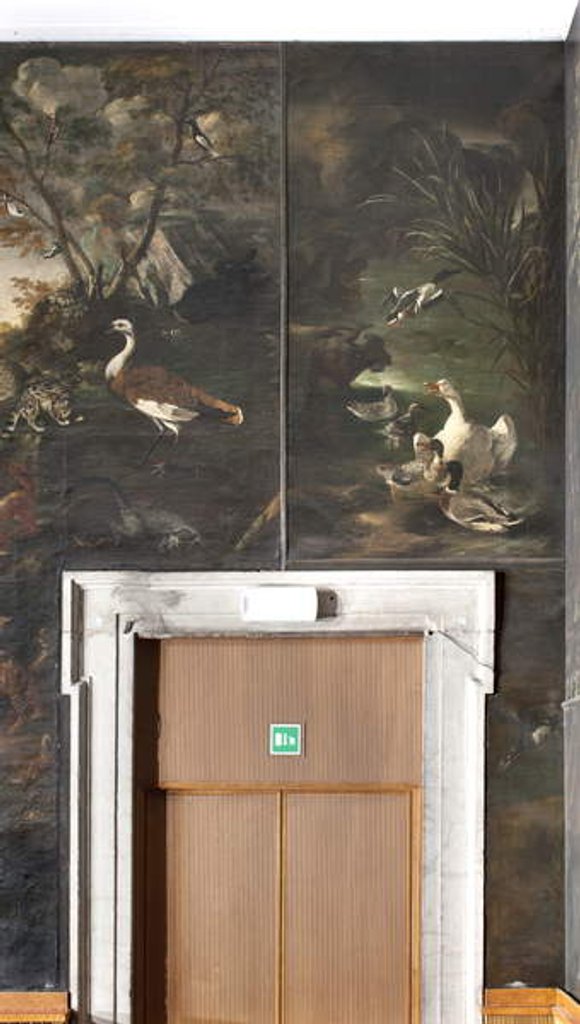 Detail of Swan and ducks, Myth of Orpheus by Italian School