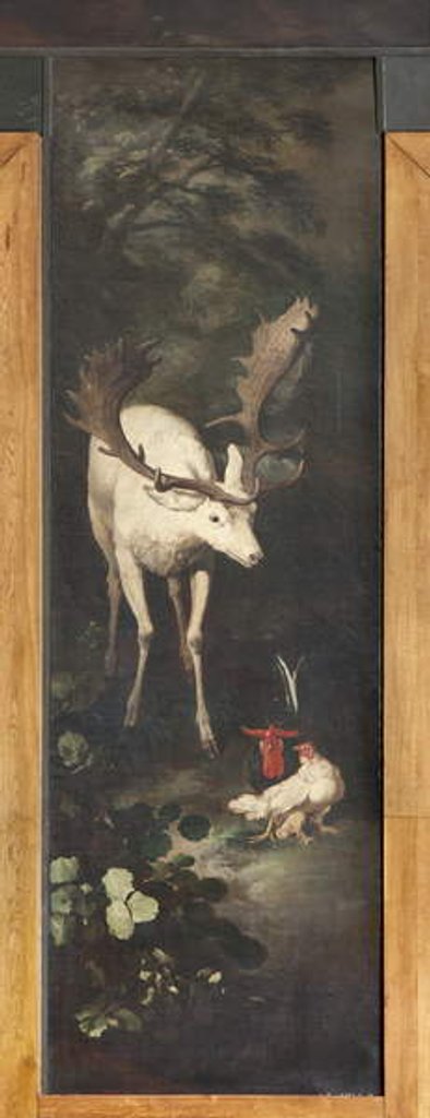 Detail of Reindeer and roosters, Myth of Orpheus by Italian School