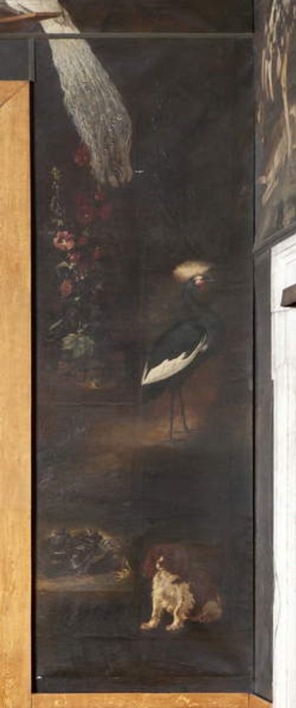 Detail of Dog and grey crowned crane, Myth of Orpheus by Italian School