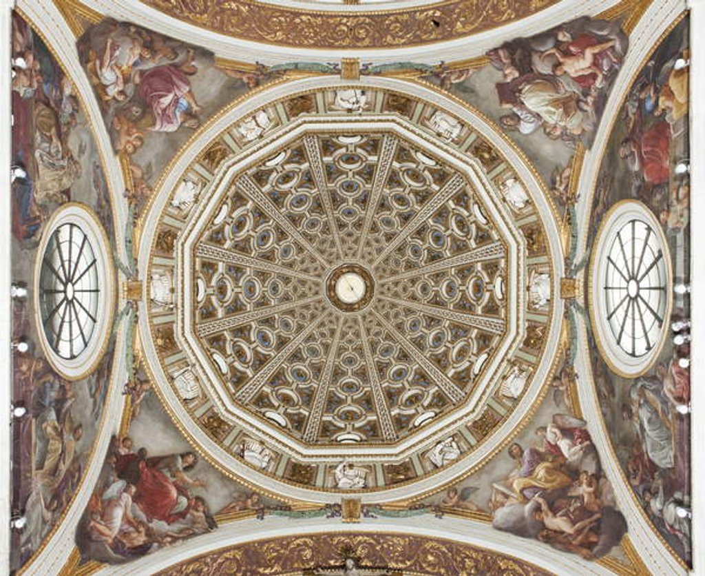 Detail of Dome with frescoes by Andrea the Elder Appiani