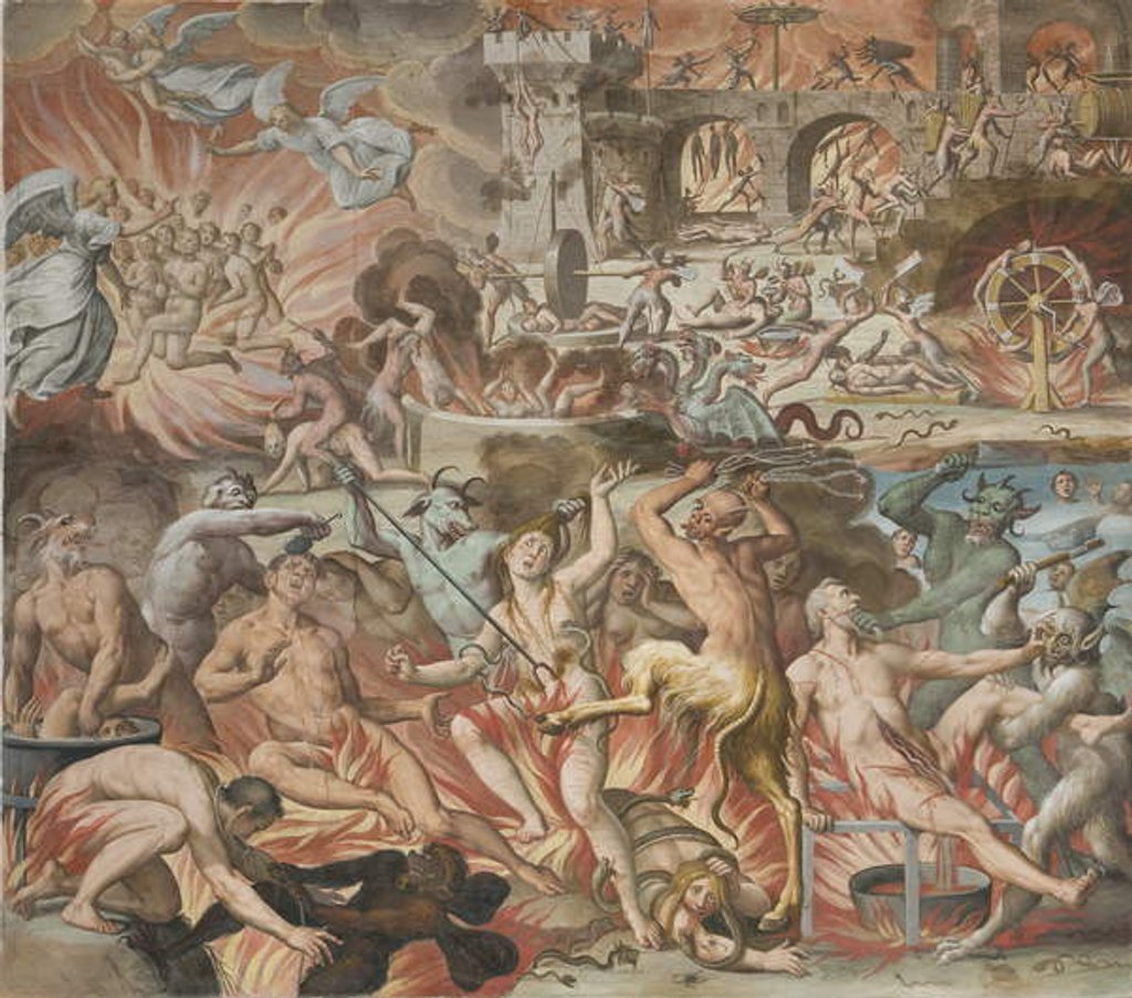 Detail of Hell, 1614 by Giovanni Mauro della (c.1575-1640) Rovere