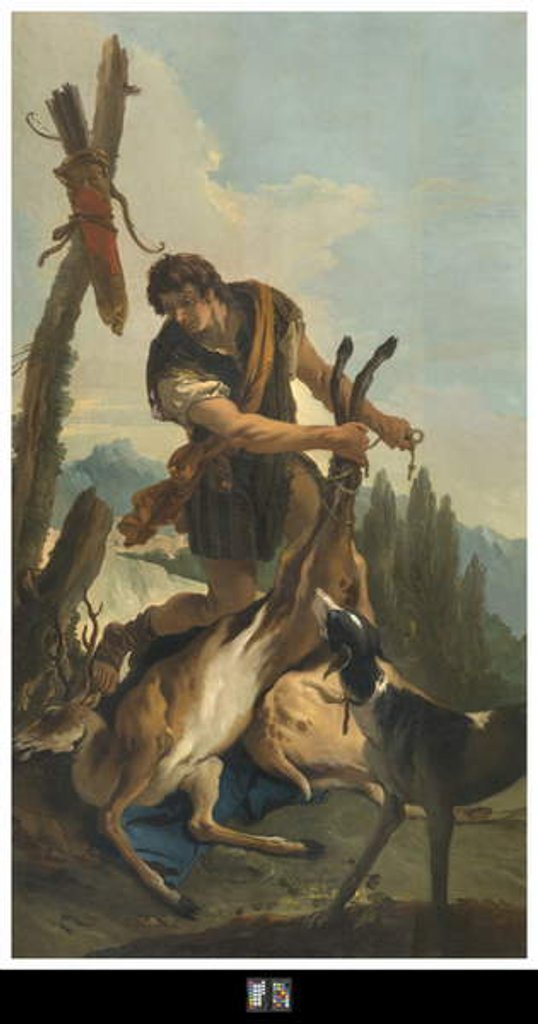 Detail of Hunter with Deer, 1718 by Giovanni Battista Tiepolo