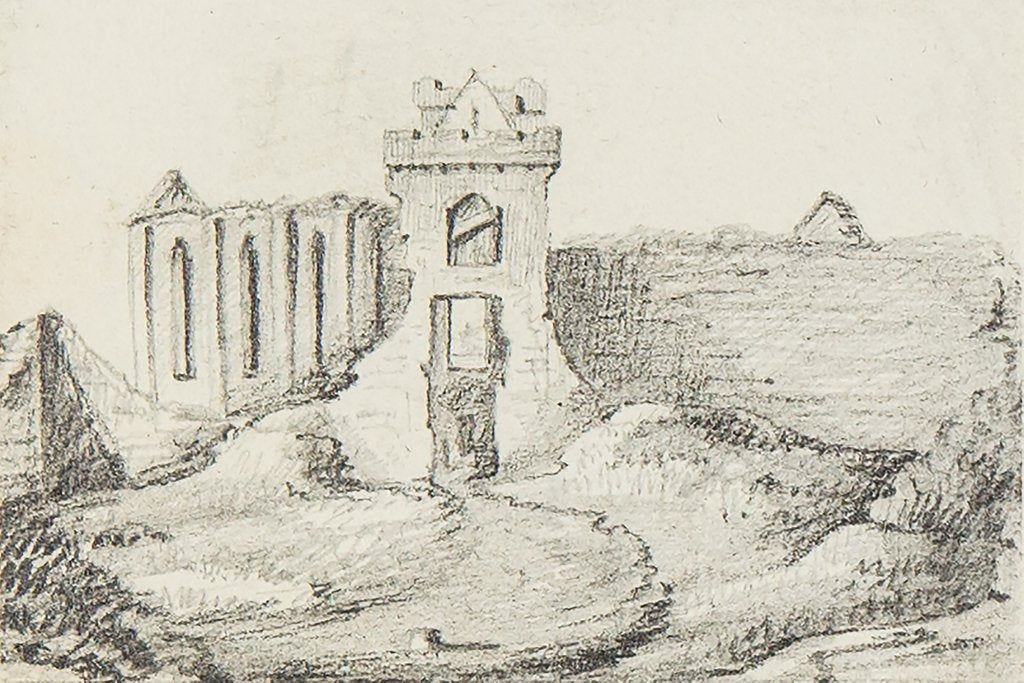 Detail of Illustrated account of Mrs Emma Cram's 1842 visit to the Isle of Man by Emma Cram