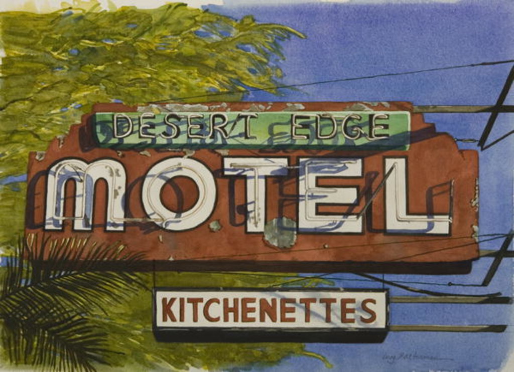 Detail of Desert Edge Motel, 2006 by Lucy Masterman