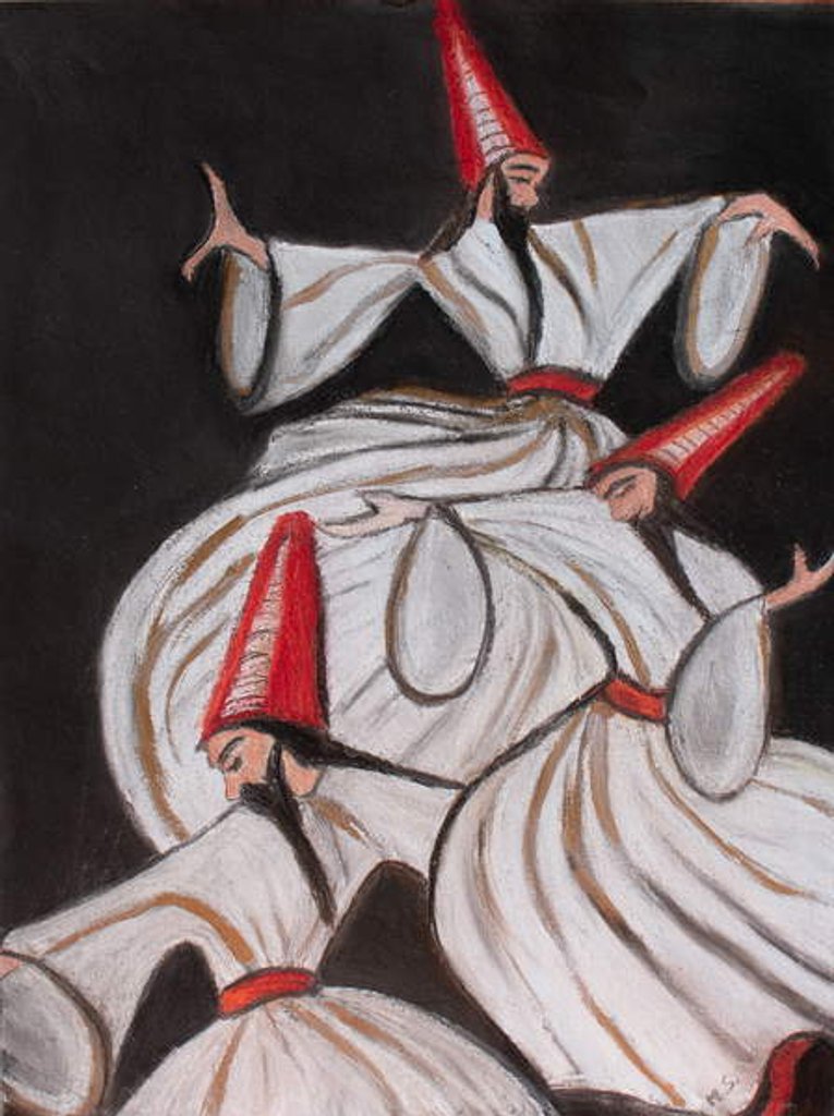 Detail of Whirling Dervishes, 2015 by Margo Starkey