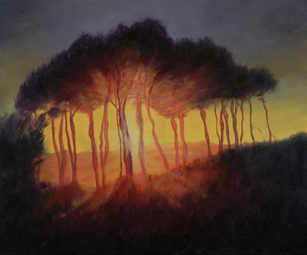 Detail of Wild Trees at Sunset, 2002 by Antonia Myatt