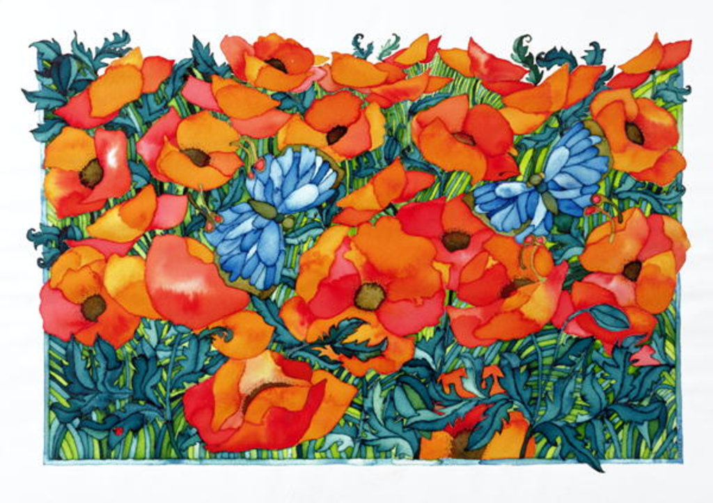 Detail of Poppies, 1998 by Maylee Christie