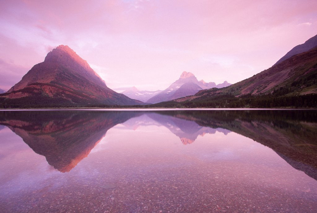 Detail of Serene lake in Montana by Anonymous