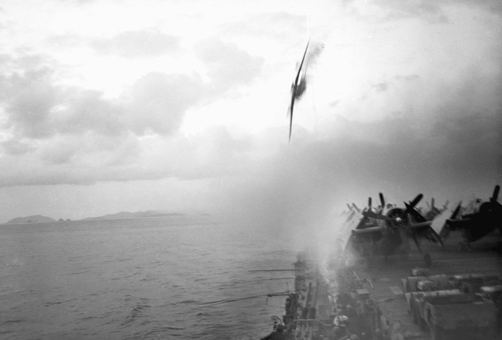 Detail of Japanese Kamikaze Plane Shot Down by Anonymous