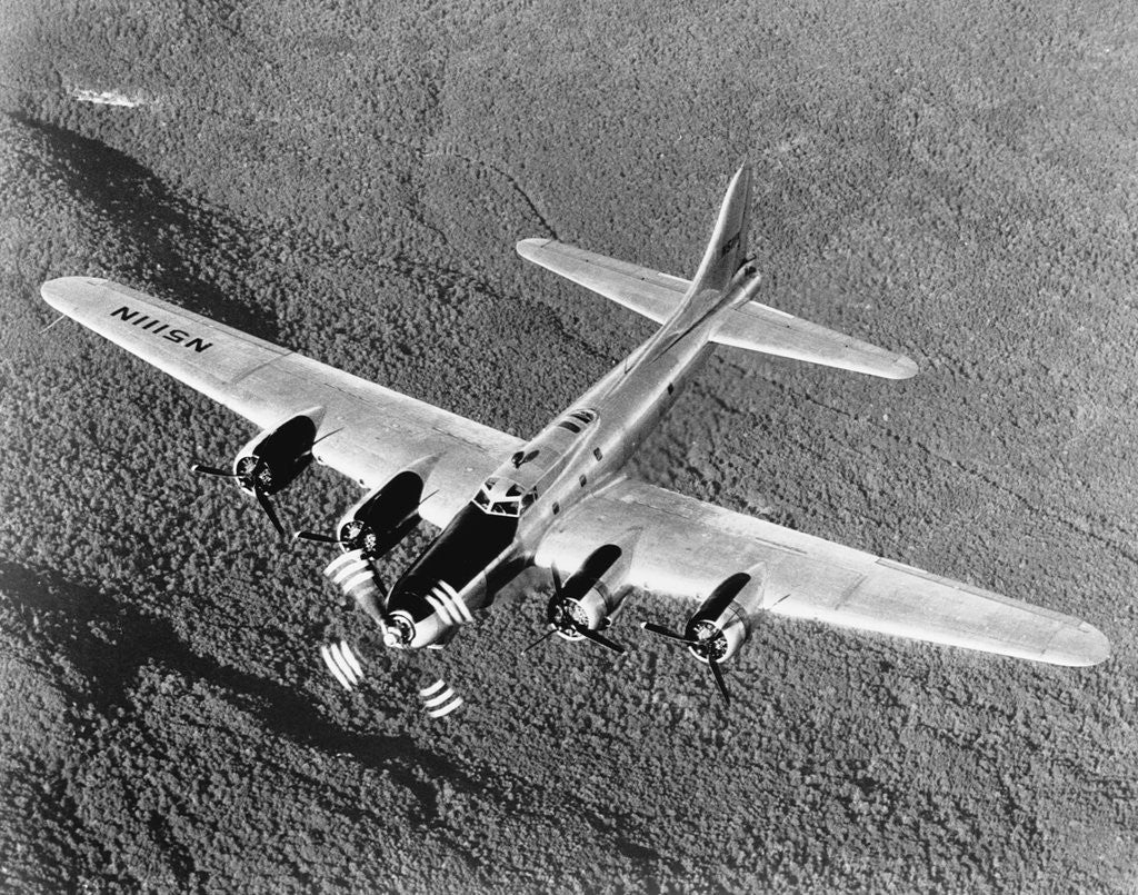 Detail of B-17 Flying Fortress in Flight by Corbis