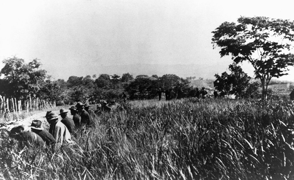 Detail of In front line trenches during attack on San Juan Hill during Spanish-American War. July 1, 1898. by Anonymous