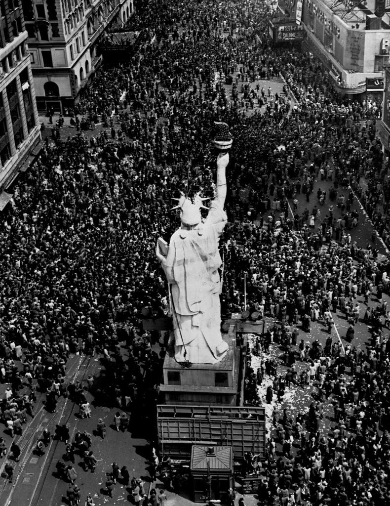 Detail of V-E Day in Times Square by Anonymous